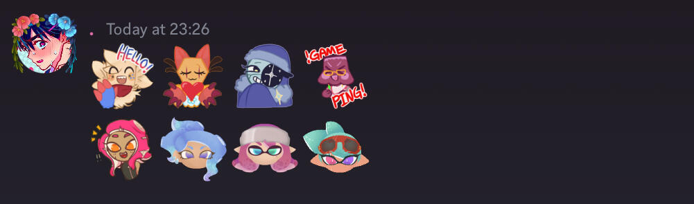 Emotes (works both in DC and Twitch)